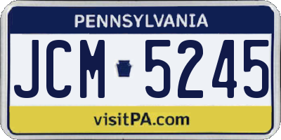 PA license plate JCM5245