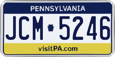 PA license plate JCM5246
