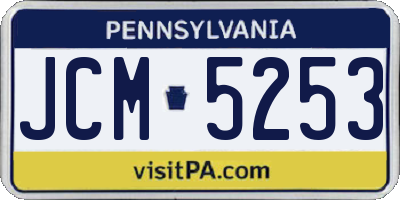 PA license plate JCM5253