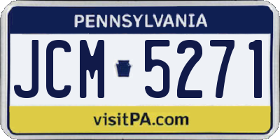 PA license plate JCM5271