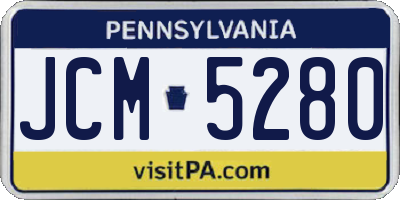 PA license plate JCM5280