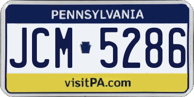 PA license plate JCM5286