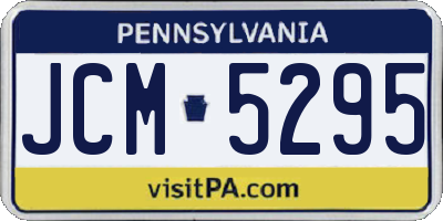 PA license plate JCM5295