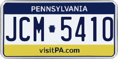 PA license plate JCM5410