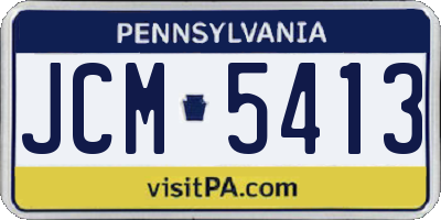 PA license plate JCM5413