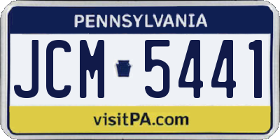 PA license plate JCM5441