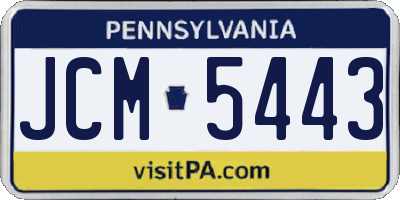 PA license plate JCM5443