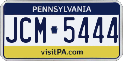 PA license plate JCM5444