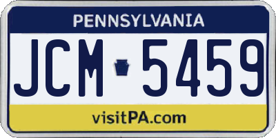 PA license plate JCM5459