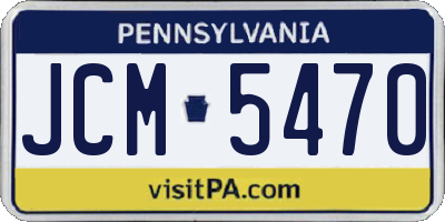 PA license plate JCM5470