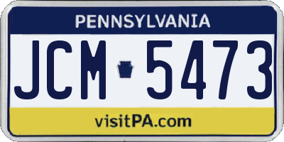 PA license plate JCM5473