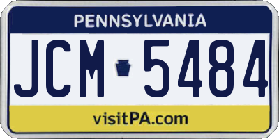 PA license plate JCM5484