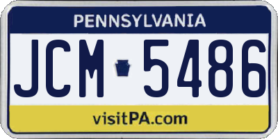 PA license plate JCM5486