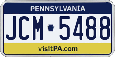 PA license plate JCM5488