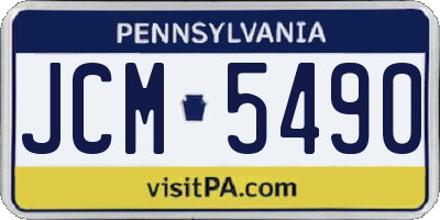 PA license plate JCM5490