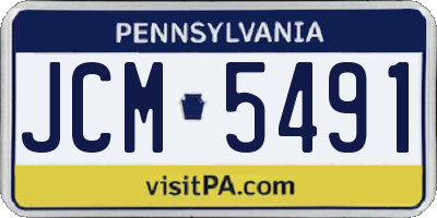 PA license plate JCM5491