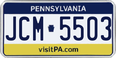 PA license plate JCM5503