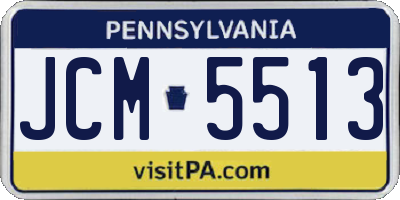 PA license plate JCM5513