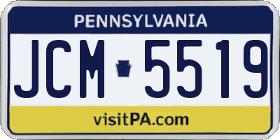 PA license plate JCM5519