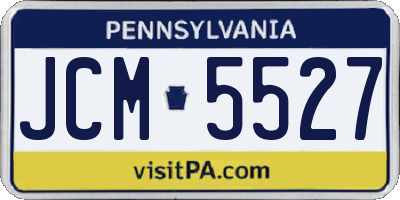 PA license plate JCM5527
