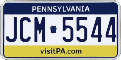 PA license plate JCM5544