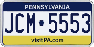 PA license plate JCM5553