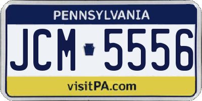PA license plate JCM5556