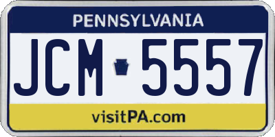 PA license plate JCM5557