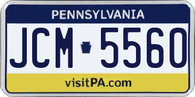 PA license plate JCM5560