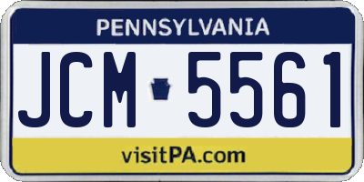 PA license plate JCM5561