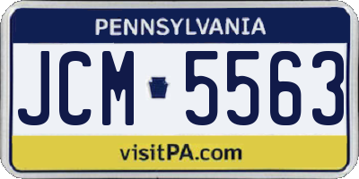 PA license plate JCM5563