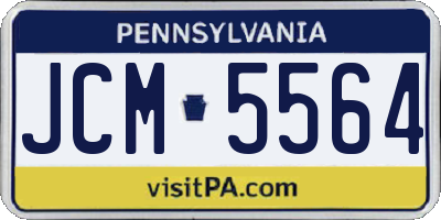 PA license plate JCM5564