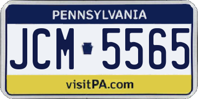 PA license plate JCM5565