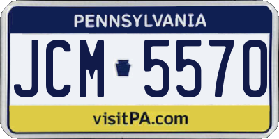 PA license plate JCM5570