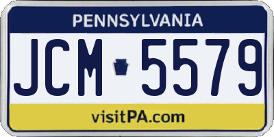 PA license plate JCM5579