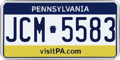 PA license plate JCM5583