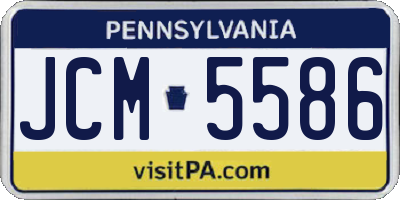 PA license plate JCM5586