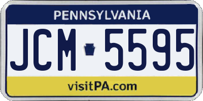 PA license plate JCM5595