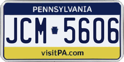 PA license plate JCM5606