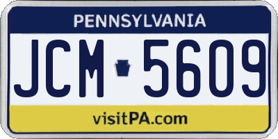 PA license plate JCM5609