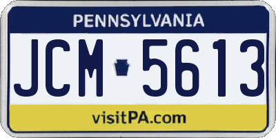 PA license plate JCM5613