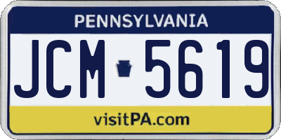 PA license plate JCM5619