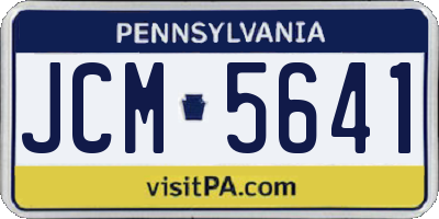 PA license plate JCM5641