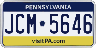 PA license plate JCM5646