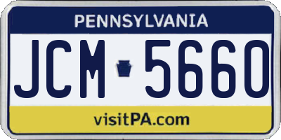 PA license plate JCM5660