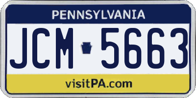 PA license plate JCM5663