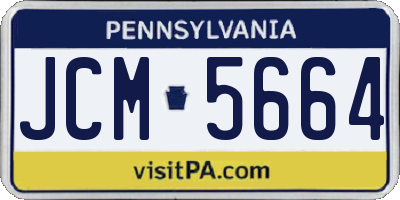 PA license plate JCM5664