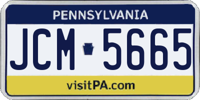 PA license plate JCM5665