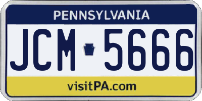 PA license plate JCM5666