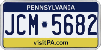 PA license plate JCM5682